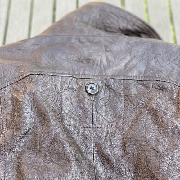 Danier Brown Distressed Leather Jacket | Size Small - Picture 11 of 16